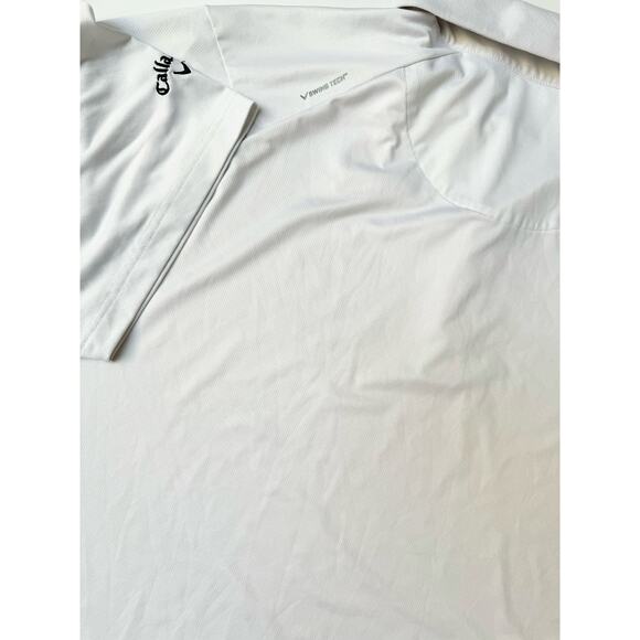 Callaway Men's Swing Tech Solid White Opti Dri Polo 3X - Picture 9 of 10